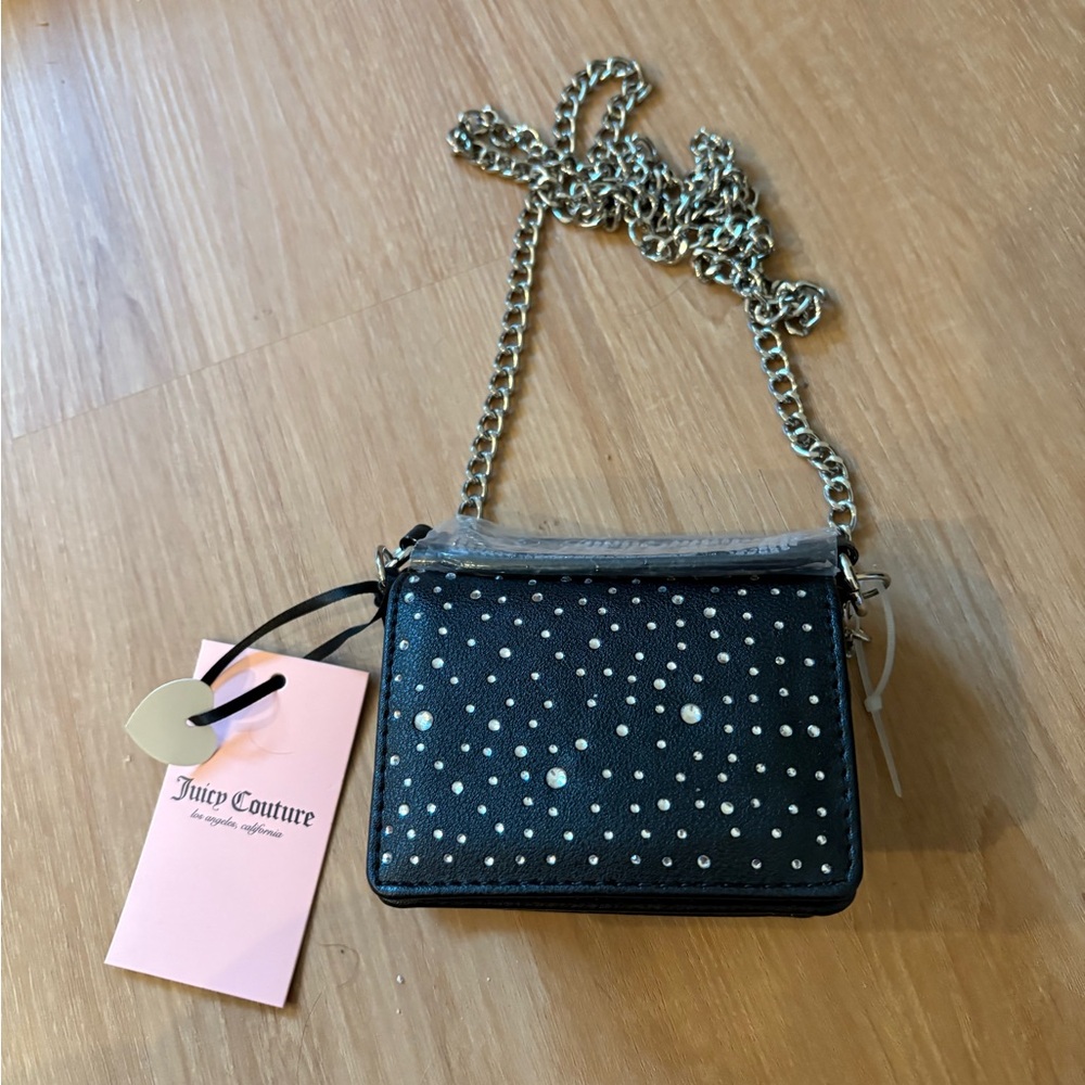 Juicy couture all that glitters Black Studded Chain Shoulder Bag - Picture 2 of 5